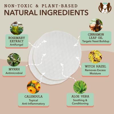 Ear Dog Grooming Wipes, 50 count