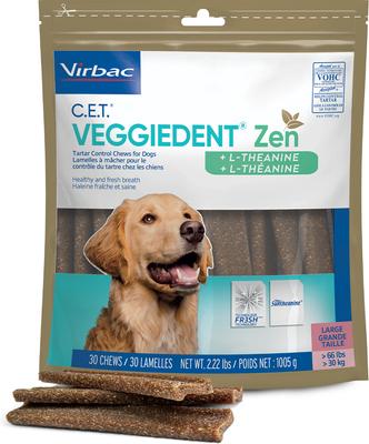 C.E.T. VeggieDent Zen Dental Chews for Large Dogs, over 66-lbs, 30 count