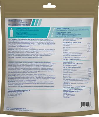 C.E.T. VeggieDent Zen Dental Chews for Large Dogs, over 66-lbs, 30 count