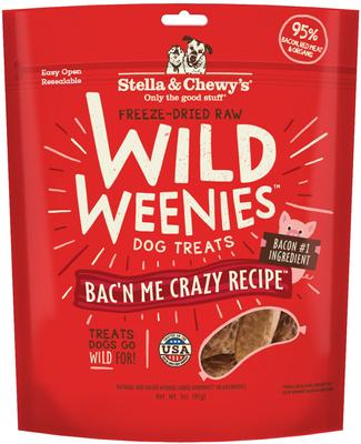 Bundle: Stella & Chewy's Chicken Wild Weenies + Duck Wild Weenies Freeze-Dried Raw Dog Treats, 3.25-oz bag, pack of 2