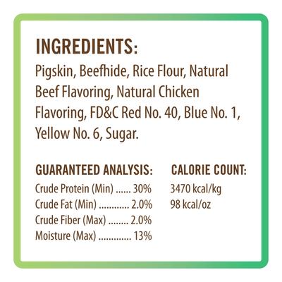 4-in Assorted Flavors Crunchy Bones Chew Dog Treats, 18 count