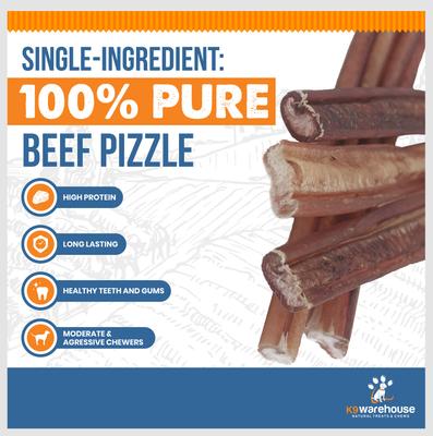 Jumbo 12-inch Bully Sticks Dog Treats, 3 count