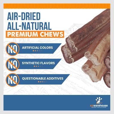 Jumbo 12-inch Bully Sticks Dog Treats, 3 count