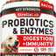 Vet Strength Probiotics & Digestive Enzymes Fiber Chew Supplement & Digestion & Gut Health for Dogs, 120 count