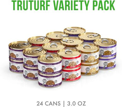 TruLuxe TruTurf Variety Pack Grain-Free Canned Cat Food, 3-oz, case of 24