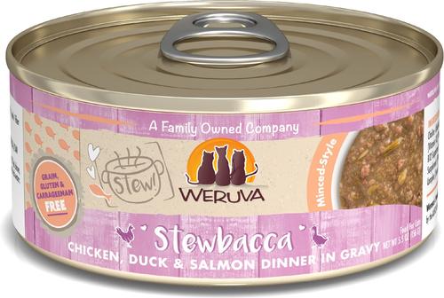 Classic Cat Stew's Clues Turkey, Chicken & Salmon in Gravy Stew Wet Canned Cat Food, 2.8-oz can, case of 12