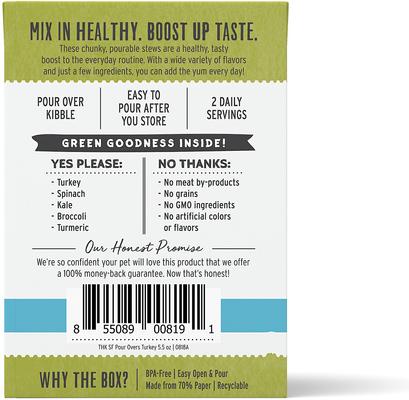 Superfood POUR OVERS Turkey Stew with Veggies Wet Dog Food Topper, 5.5-oz, case of 12