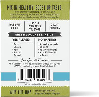 Superfood POUR OVERS Turkey Stew with Veggies Wet Dog Food Topper, 5.5-oz, case of 12