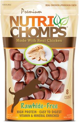 Mini Peanut Butter Flavor Knots Dog Treats, 8 count