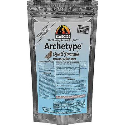 Alimento crudo liofilizado para perros y gatos Archetype Quail Formula, bolsa de 7.5 oz
