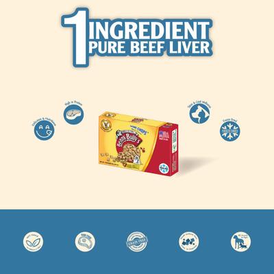 Mini Chops Smart Pack Beef Liver Freeze-Dried Dog Treats, .8-oz box