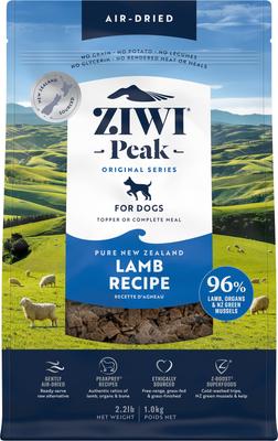 Bundle: ZIWI Peak Lamb Grain-Free Air-Dried Dog Food, 35.2-oz bag + Lamb with Green Vegetables Recipe Steam & Dried Dog Food, 28.8-oz bag