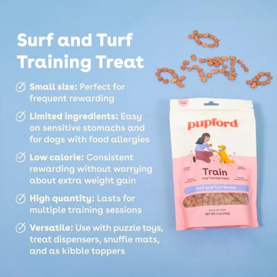 Train Surf & Turf Natural Freeze-Dried Dog Treats, 5-oz pouch