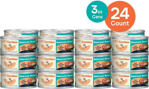 Balanced Bowl Tuna & Carrots Recipe in Gravy Wet Cat Food, 3-oz can, case of 24