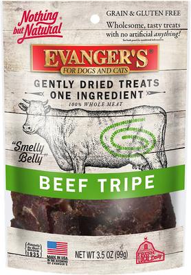 Nothing but Natural Beef Tripe Gently Dried Dog & Cat Treats, 3.5-oz bag