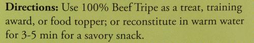 Nothing but Natural Beef Tripe Gently Dried Dog & Cat Treats, 3.5-oz bag