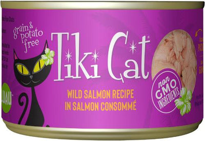 Luau Wild Salmon in Salmon Consomme Grain-Free Canned Cat Food, 6-oz, case of 8