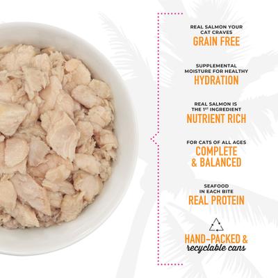 Luau Wild Salmon in Salmon Consomme Grain-Free Canned Cat Food, 6-oz, case of 8