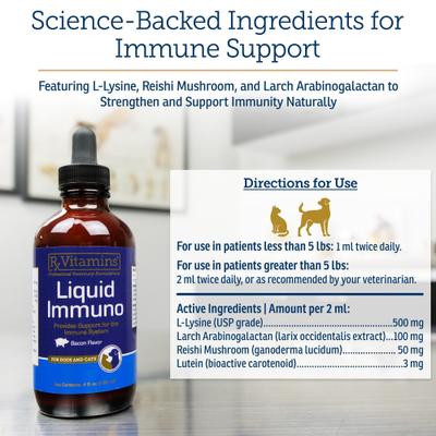 Immuno Liquid Immune Supplement for Cats & Dogs, 4-fl oz bottle