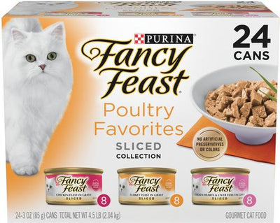 Poultry Lovers Sliced Collection Gravy Variety Pack Wet Cat Food, 3-oz can, case of 24