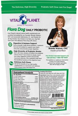Flora Dog 20 Billion Daily Probiotic Soft Chew Dog Supplement, 30 count