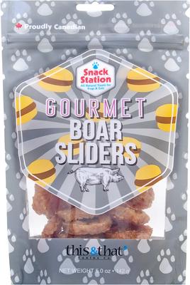 Snack Station Wild Boar Sliders Dehydrated Cat & Dog Treats, 5-oz bag