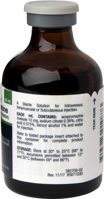 (acepromazine maleate) Injectable for Dogs, Cats & Horses, 10-mg/mL, 50-mL multi-dose vial