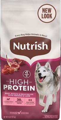 High Protein Beef, Potato & Peas Recipe with Venison & Lamb Dry Dog Food, 4-lb bag (Rachael Ray)