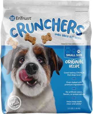 EnTrust Crunchers Original Crunchy Dog Treats, pequeño, bolsa de 3.5 lb