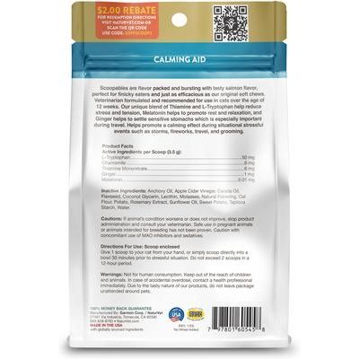 NaturVet, Scoopables Quiet Moments, bocados calmantes sabor salmón para gatos, bolsa de 156 g