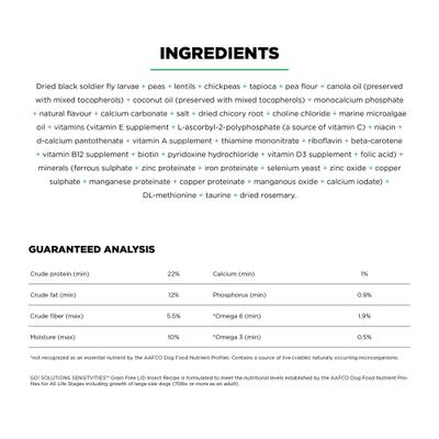 Sensitivities Limited Ingredient Grain-Free Insect Recipe Dry Dog Food, 3.5-lb bag