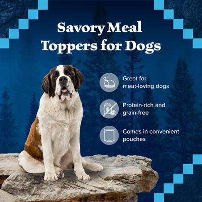 Wilderness Trail Toppers Wild Cuts Chunky Chicken Bites in Hearty Gravy Grain-Free Dog Food Topper, 3-oz, case of 24