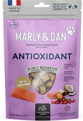 Healthy & Functional Salmon Dog Treats with Sweet Potato & Cranberries, Antioxidant Recipe, 6-oz bag