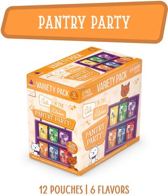 Cats in the Kitchen Pantry Party Variety Pack Grain-Free Cat Food, 3-oz pouch, case of 12