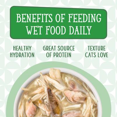 Comida para gatos sin cereales con receta de pollo y caballa Chick Magnet de Cats in the Kitchen, bolsa de 3 oz, caja de 12