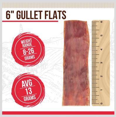 Gullet Flats Beef Flavored 6-in Dog Chews, 12 count
