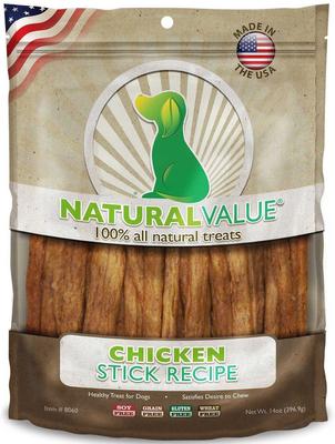 Natural Value Chicken Dog Jerky Treat, 14-oz bag