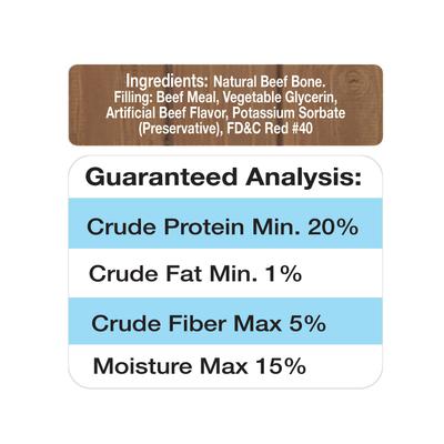 Stuffed Shin Bones Beef Flavor Dog Bones, Large