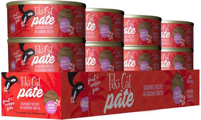 Grill Sardines Recipe in Sardine Broth Grain-Free Pate Wet Cat Food, 2.8-oz can, case of 12