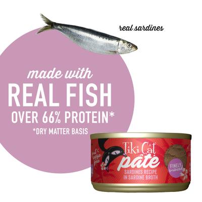 Grill Sardines Recipe in Sardine Broth Grain-Free Pate Wet Cat Food, 2.8-oz can, case of 12