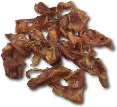 Golosinas masticables naturales para perros con forma de oreja de cerdo de 3 pulgadas, bolsa de 1 lb