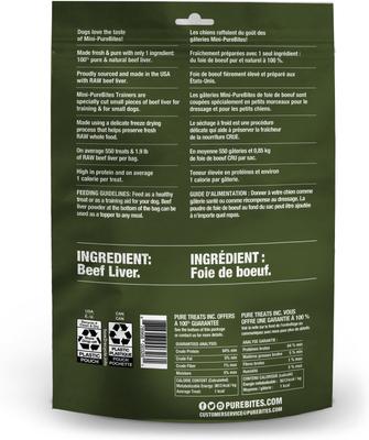 Mini-PureBites Freeze-Dried Beef Liver Dog Treat, 9.5-oz bag