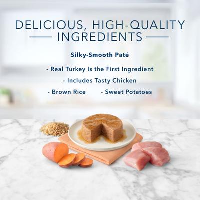 Tastefuls Natural Pate Turkey & Chicken Entree Wet Cat Food, 3-oz can, case of 12