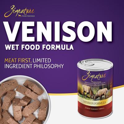 Alimento enlatado para perros Venison con fórmula de ingredientes limitados, 13 oz, caja de 12