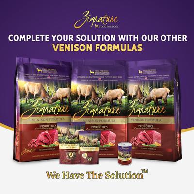 Alimento enlatado para perros Venison con fórmula de ingredientes limitados, 13 oz, caja de 12