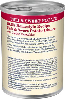 Homestyle Recipe Fish & Sweet Potato Dinner with Garden Vegetables Canned Dog Food, 12.5-oz, case of 12