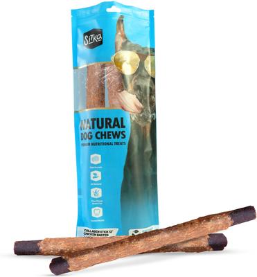 12-inch Collagen Chicken Flavor Dog Natural Chew Treats, 3 count