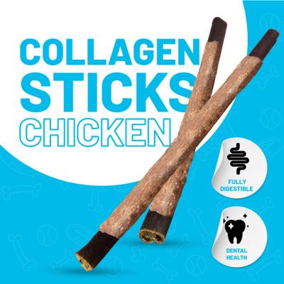 12-inch Collagen Chicken Flavor Dog Natural Chew Treats, 3 count