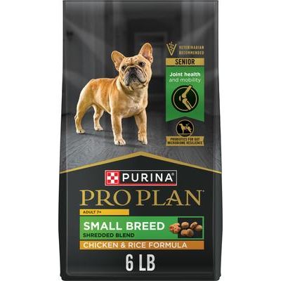 Alimento seco para perros de raza pequeña 7 Plus Shredded Blend con fórmula de pollo y arroz para adultos, bolsa de 6 lb