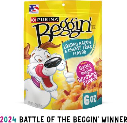 Loaded Bacon & Cheese Fries Flavor Soft & Chewy Dog Treats, 6-oz pouch